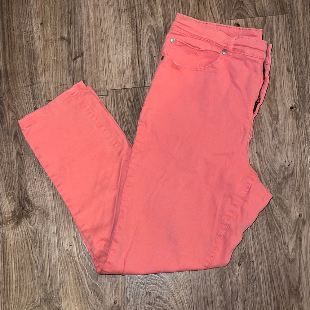 Charter Club Coral-Pink Skinny Jeans